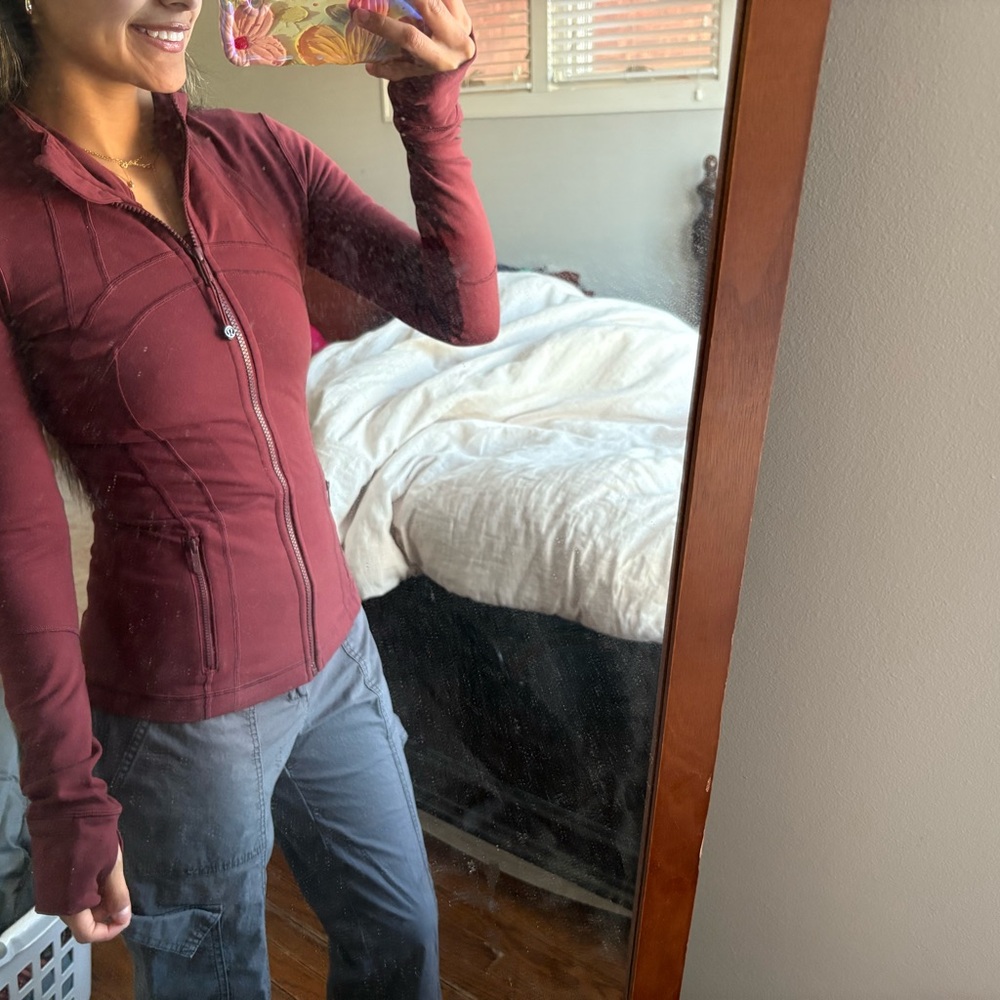 Burgundy LuLu Lemon define Zip-Up Jacket